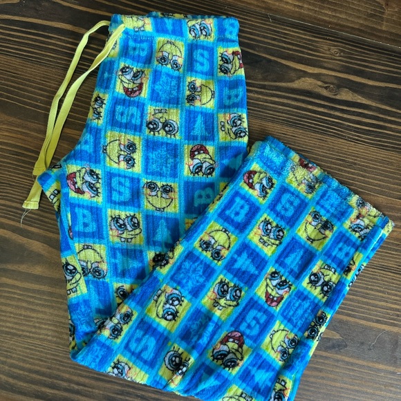 Blue and Yellow SpongeBob Pj Pants - Picture 1 of 3